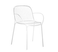 KARTELL chaise avec accoudoirs pour l'extérieur HIRAY (Blanc - Acier verni)