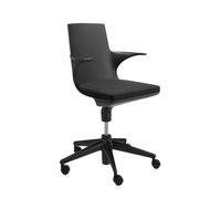 KARTELL chaise de bureau SPOON CHAIR (Noir-Noir - Polypropylène coloré dans la masse)
