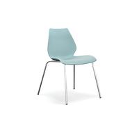 Chaise Maui structure en acier tubulaire chromé WxHxD 55x77x52cm