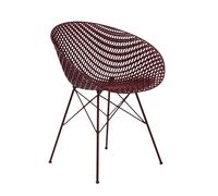 KARTELL chaise pour extérieur SMATRIK (Prune / Prune - polycarbonate coloré dans la masse et acier inox verni)