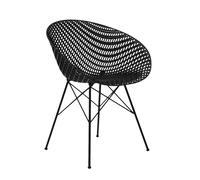 KARTELL chaise SMATRIK (noir / noir - polycarbonate coloré dans la masse et acier)