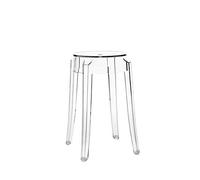 Kartell Charles Ghost Tabouret conçu par Philippe Starck, 46 cm de haut, cristal transparent