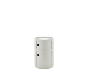Kartell Componibili Big, Meuble Conteneur 2 éléments, Diamètre 42 cm, Blanc