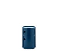 Kartell Componibili Big, Meuble Conteneur 2 éléments, Diamètre 42 cm, Bleu
