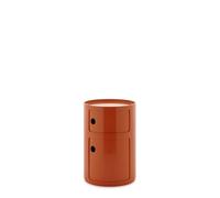 Kartell Componibili Big, Meuble Conteneur 2 éléments, Diamètre 42 cm, Orange