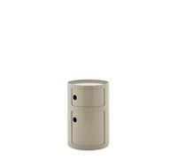 Kartell Componibili Big, Meuble Conteneur 2 éléments, Diamètre 42 cm, Tourterelle