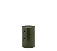 Kartell Componibili Big, Meuble Conteneur 2 éléments, Diamètre 42 cm, Vert
