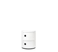 Kartell Componibili, Conteneur 2 éléments, Blanc, Base ronde | Gli elementi componibili sono stati progettati per rispondere a diverse esigenze d’uso e vivere in ogni ambiente della casa