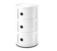 Kartell Componibili, Conteneur 3 éléments, Blanc, Base ronde