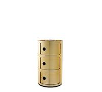 Kartell Componibili, Conteneur 3 éléments, Or, Base Ronde | Componibili: Il Design Senza Tempo per Ogni Ambiente della CasaGli elementi componibili sono stati progettati per adattarsi