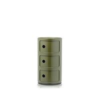 Kartell Componibili, Conteneur 3 éléments, Vert, Base Ronde | Sistema Componibili: Design Funzionale e Adattabile per Ogni AmbienteI Componibili sono arredi versatili e modulari, proget
