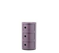 Kartell Componibili, Conteneur 3 éléments, Violet, Base Ronde