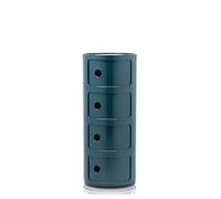 Kartell Componibili, Conteneur 4 éléments, Bleu, Base ronde