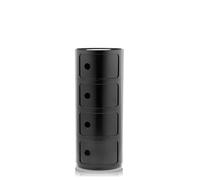Kartell Componibili, Conteneur 4 éléments, Noir, Base ronde