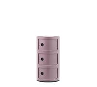 Kartell Meuble conteneur Componibili 3 éléments H 59 cm Ø 32 cm Mauve