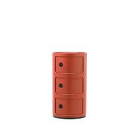 Kartell Componibili, Meuble Conteneur 3 éléments, Rouge orangé