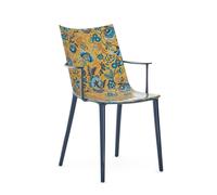 KARTELL fauteuil H.H.H. HER HIGHEST HIGHNESS GRAPHIC IMPRESSION (Bleu / Mabelle Ochre - Polycarbonate 2.0 recyclé et motif Liberty)