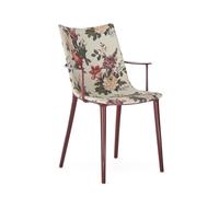 KARTELL fauteuil H.H.H. HER HIGHEST HIGHNESS UPHOLSTERED FABRIC (Burgundy / Flowers Dragonfly - Polycarbonate 2.0 recyclé et tissu Liberty)