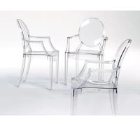 Kartell Fauteuil Louis Ghost, Designer Philippe Starck, 56.5x95x58.5 cm