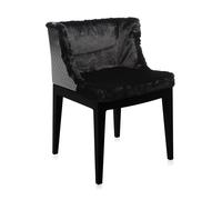 KARTELL fauteuil MADEMOISELLE KRAVITZ (Fur-leather, structure Noire - Polycarbonate coloré dans la masse)