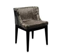 KARTELL fauteuil MADEMOISELLE KRAVITZ (Fur-python, structure Noire - Polycarbonate coloré dans la masse)