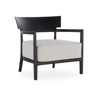 KARTELL fauteuil pour l'éxterieur CARA OUTDOOR MAT (Noir / Blanc - Polycarbonate peint doux au toucher et tissu en fibre teintée)