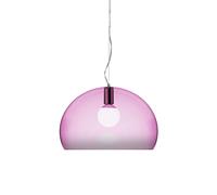 Kartell FL/Y Transparent Pendelleuchte, rouge cardinal