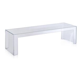 Kartell Invisible Side - Table d'appoint - Verre clair - Hauteur 31,5 cm