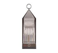 Kartell Lampe de table LED avec batterie Lantern gris fumée PxHxP 9,5x31x9,5cm