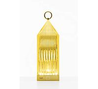 Kartell Lantern, Lampe rechargeable, Dimmable, Ambre, 9.5 x 9.5 x 31 cm