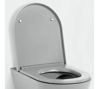 LAUFEN Kartell Siège de WC avec couvercle, amovible, avec dispositif dabaissement automatique, H8913337590001, Couleur: Gris mat