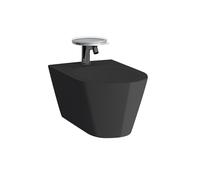 LAUFEN Kartell mural Bidet 8303310203021 noir 37x54,5cm, 2000 , avec vidage et trop-plein