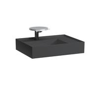 LAUFEN Kartell lavabo H8103347581111 60x46cm, étagère à droite, sans trop - plein, 2000 trou de coulée, le graphite mat