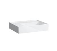 LAUFEN Kartell lavabo 8103354001121, 60x46cm, blanc LCC, étagère à gauche, sans robinet, céramique saphir