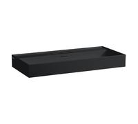 LAUFEN Kartell lavabo à encastrer, 3 trous pour robinet, avec trop-plein, 1000x460mm, H8103377161081, Couleur: Noir Mat