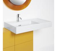 LAUFEN Kartell vasque 8103380001111, 90x46cm, blanc , étagère à droite, trou pour robinet 2000
