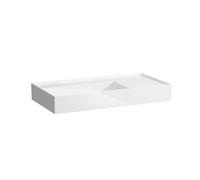 LAUFEN Kartell lavabo 8103380001121, 90x46cm, blanc , étagère à droite, sans trou pour robinet, céramique saphir