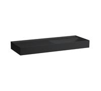 Laufen Kartell lavabo, encastrÃ©, tablette Ã gauche, sans trou pour robinet, sans trop-plein, 1200x460mm, H813333, Coloris: Noir Mat - H8133337161121