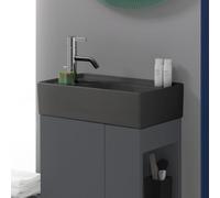 LAUFEN Kartell lave-mains H8153357581111 46x28cm, robinet à gauche, sans trop-plein, trou pour robinet 2000