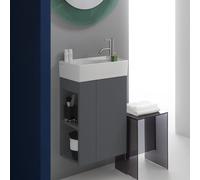 Laufen Kartell Meuble sous-lavabo, 1 porte, charniÃšres Ã droite, 440x600x270mm, pour WT 815334, H407518033, Coloris: gris ardoise - H4075180336421