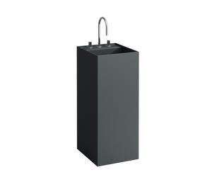 Kartell lavabo indépendant avec écoulement caché graphite mat 375x435x900 mm - LAUFEN H8113317581581