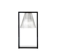 Kartell Light-Air Lampe de table noir/verre translucide clair - avec motif en relief