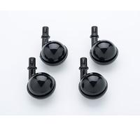 Kartell Lot de roulettes pour Componibili noir, 6 cm