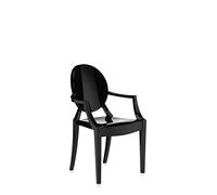 Kartell LOULOU GHOST Chaise lot de 4, noir