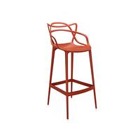 KARTELL tabouret MASTERS STOOL H 75 cm (Orange rouille - Technopolymère thermoplastique recyclé soft touch)