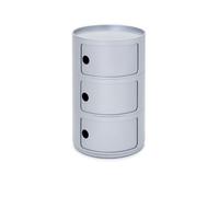 Kartell Meuble de rangement Componibili argent, Designer Anna Castelli Ferrieri, 69.5 cm