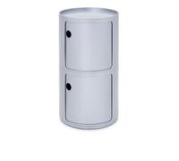 Kartell Meuble de rangement Componibili argent, Designer Anna Castelli Ferrieri, 76.5 cm