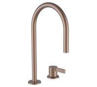 Kartell mit lav 2 trous bec orientable 166 mm ss vidage pvd or rosé brossé - LAUFEN H3113321682201