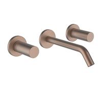 Kartell mitigeur de lavabo 2 poignées encastré bec 175 mm pvd or rosé brossé - LAUFEN H3123361681201