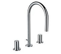 Laufen Kartell mitigeur lavabo 3 trous, bec orientable, avec robinet de vidange, saillie 166 mm, chromÃ© - H3123330042211